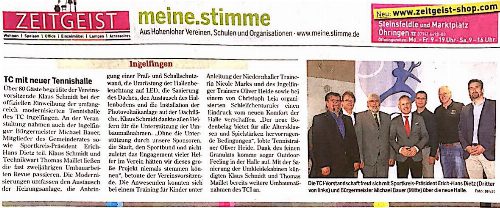 Halleneinweihung neues Dach neuer Boden, Bild 2
