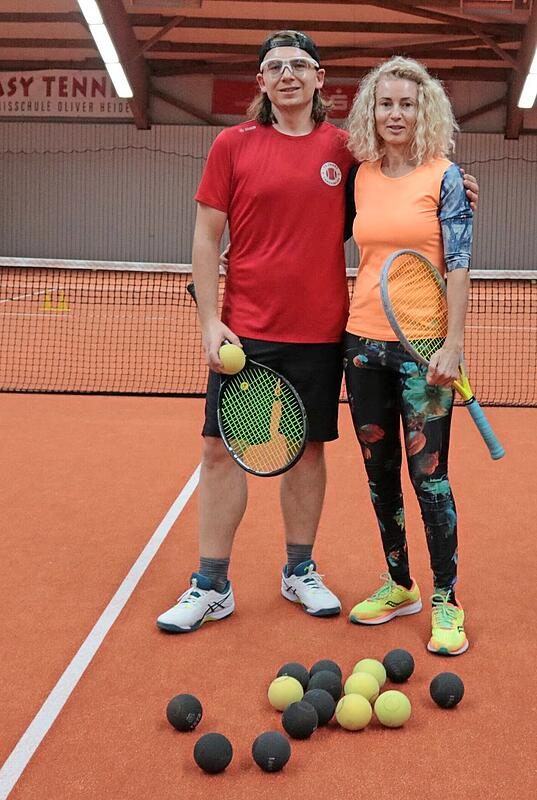 Blindentennis in der TCI Tennishalle